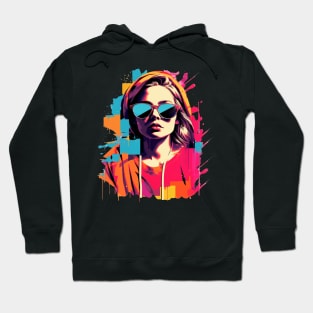 Cool Gamer Girl with Shades T-shirt Hoodie